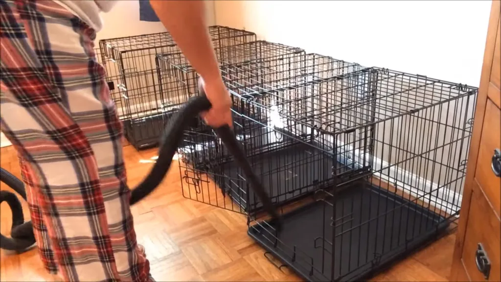 Cleaning a dog crate